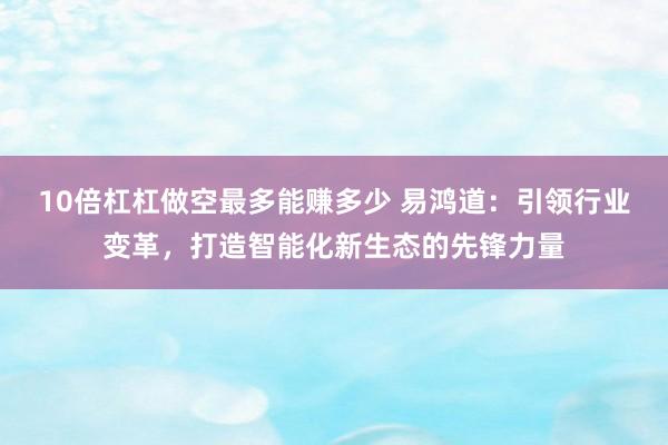 10倍杠杠做空最多能赚多少 易鸿道：引领行业变革，打造智能化新生态的先锋力量