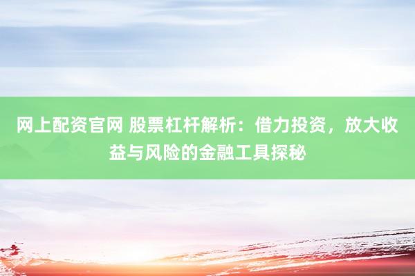 网上配资官网 股票杠杆解析：借力投资，放大收益与风险的金融工具探秘
