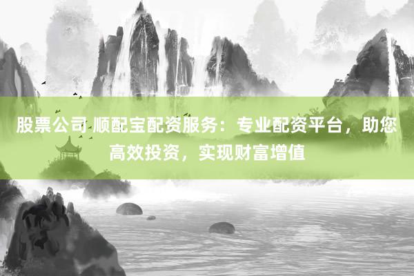 股票公司 顺配宝配资服务：专业配资平台，助您高效投资，实现财富增值