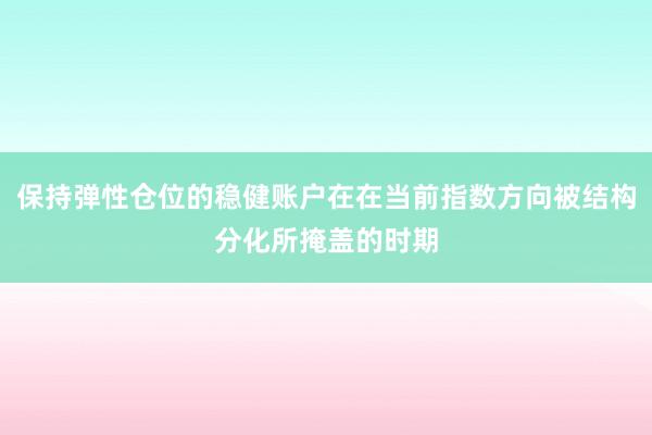 保持弹性仓位的稳健账户在在当前指数方向被结构分化所掩盖的时期