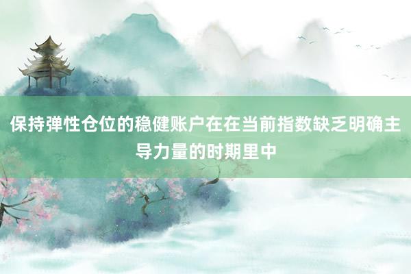 保持弹性仓位的稳健账户在在当前指数缺乏明确主导力量的时期里中
