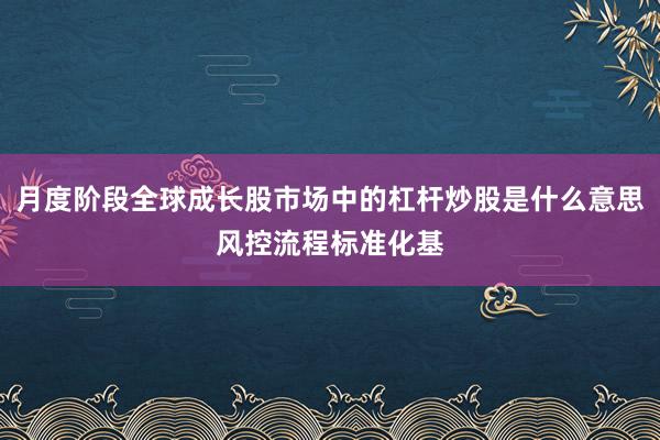 月度阶段全球成长股市场中的杠杆炒股是什么意思风控流程标准化基