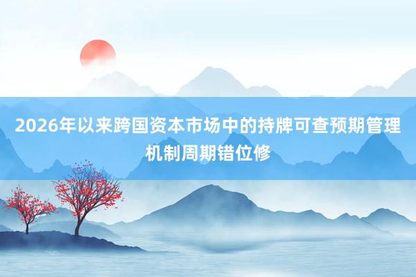 2026年以来跨国资本市场中的持牌可查预期管理机制周期错位修