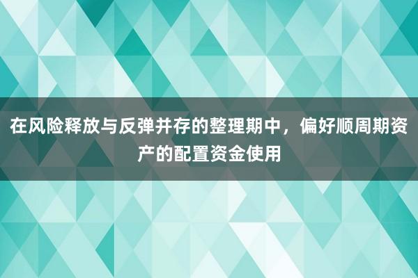 在风险释放与反弹并存的整理期中，偏好顺周期资产的配置资金使用