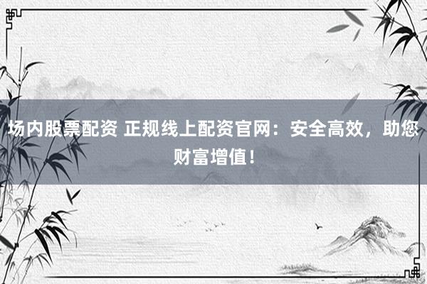 场内股票配资 正规线上配资官网：安全高效，助您财富增值！